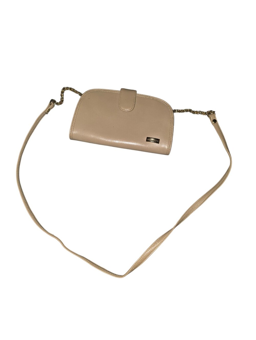 9/1/8. Liz Claiborne Beige Crossbody Wallet with Chain Strap